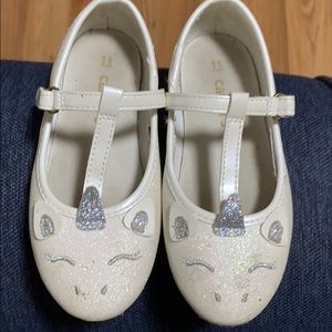 Glittery unicorn flats